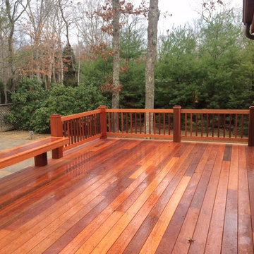 N.L.O.L.C. Mahogany deck with rails and benches