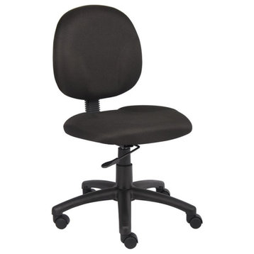 Boss Office Fabric Upholstered Wide Seat Office Swivel Chair in Black