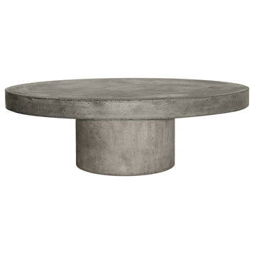 Modrest Morley Modern Round Concrete Coffee Table
