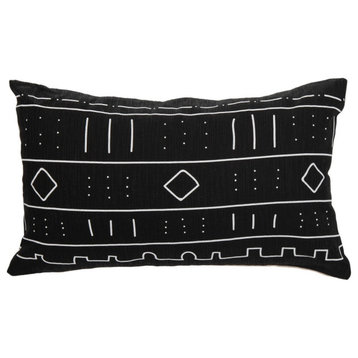 Safavieh Bardon Pillow Black/White 20" X 12"