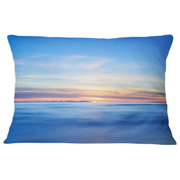 Corsica Island Sunset View Italy Seashore Throw Pillow, 12"x20"