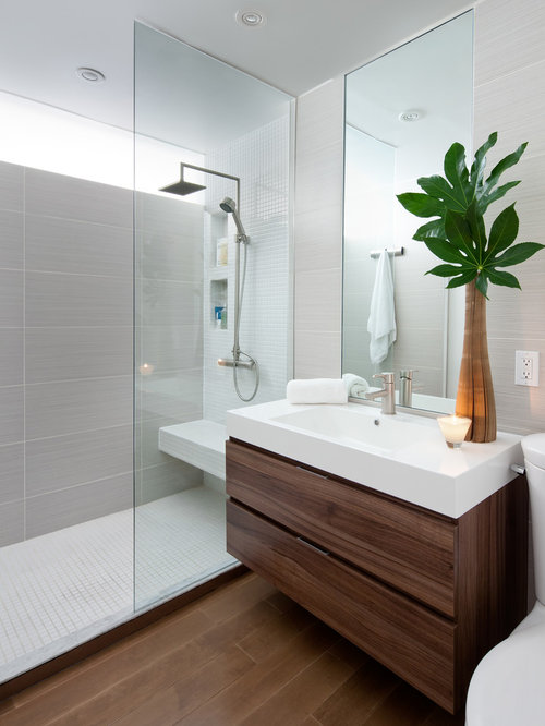 Where can I find photos of bathroom designs?