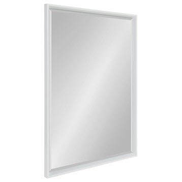 Calter Framed Wall Mirror, White, 25.5"x37.5