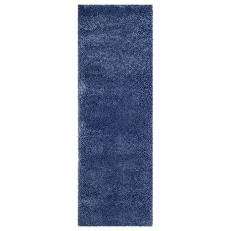 Safavieh Shag Collection SG151-7171 Rug, Periwinkle, 2'3" X 15'