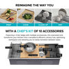 Kore Workstation 45" Undermount Stainless Steel 1-Bowl Kitchen Sink, Accessories