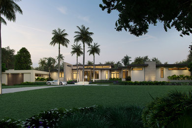 Inspiration for a modern home design remodel in Miami