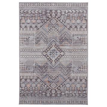 Weave & Wander Edwardo Rug, Ivory/Charcoal Gray, 9' x 12' Rug