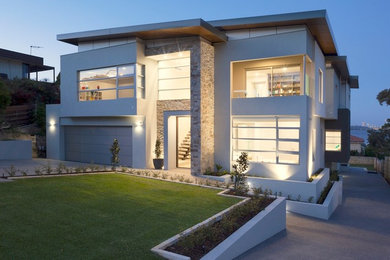Inspiration for a contemporary home design in Perth.