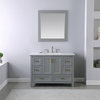 Isla Gray Bathroom Vanity Set, 48", With Mirror