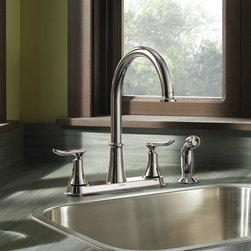 Moen Solidad Chrome two-handle high arc kitchen faucet - Kitchen Faucets