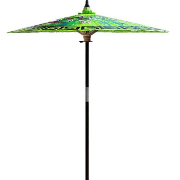 Asian Spring Outdoor Patio Umbrella, Green