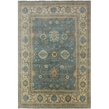 Oriental Oushak Hand-Knotted Rug, 9'9"x13'11"