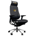 Dreamseat - Missouri Tigers Mesh Gaming Chair 4-Way Adjustable Arms - Designed to provide maximum ergonomic comfort, the Phantom properly supports your weight while aiding with posture and supporting your lumbar region. The Phantoms mesh back and seat cradle your body while keeping you cool with added air flow and temperature regulation. Made to suit a wide variety of body types, workstation setups and tasks by adjusting to each individual user. The chair back moves and glides vertically with you throughout the day, keeping your spine in alignment and continuously supporting the lower back. The seat is adjustable forward or back to provide the perfect seat depth and distance from the backrest, and the added headrest supplies full height support and neck relief. The Phantom is truly the most cost effective ergonomic mesh style gaming chair on the market.