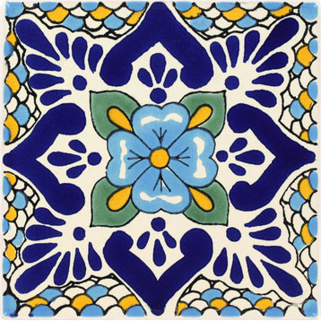 Handmade Tierra y Fuego Ceramic Tile, Polanco 2, Set of 9