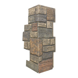 154-OXFORD COBBLE STONE CORNER 11" W (EACH SIDE) &times; 30 &frac12;"H &times; 1"D - Wall Panels