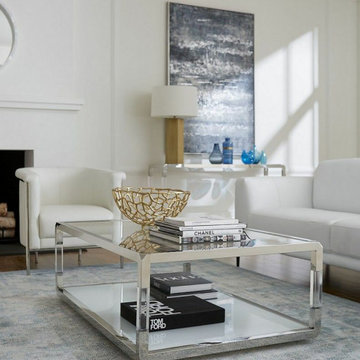 Modern Coffee Tables with Lucite Acrylic Legs
