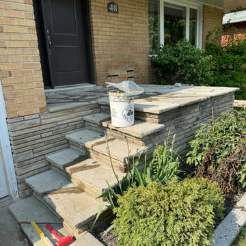 Stone / Flagstone & Concrete Porch / Steps Repair