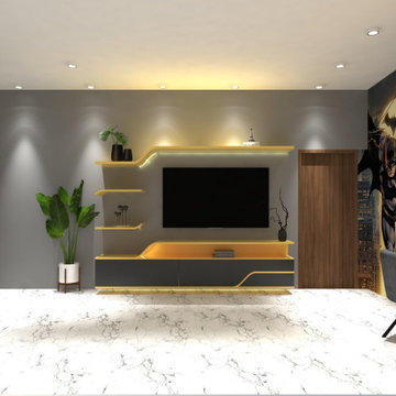 bat man concept room design for client naveen