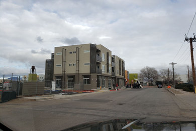 Example of a trendy home design design in Albuquerque