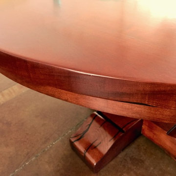 Mesquite Wood Round Dining Table