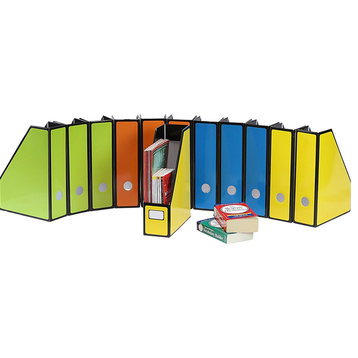 12 Pack - Magazine File Holder Organizer Box, Multicolor