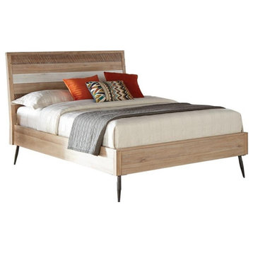 Coaster Marlow Farmhouse Wood Queen Platform Bed in Brown Finish