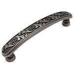 Cosmas - Cosmas 4298WN Weathered Nickel Floral Cabinet Pull - 3-3/4" (96mm) Hole Centers