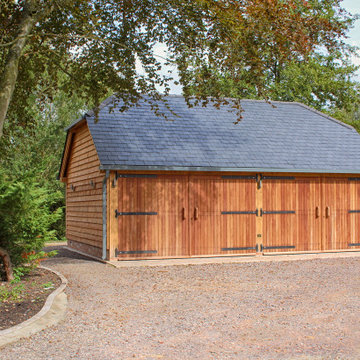L Shape Oak Garage