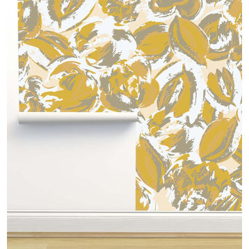 Brush Touches Ocra Wallpaper by Monor Designs, 24"x144"