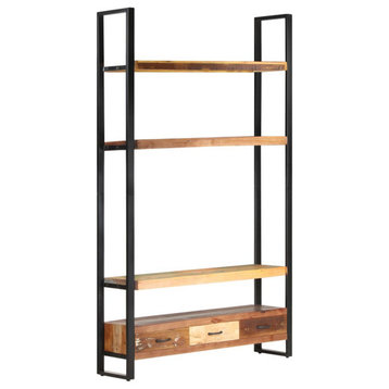 vidaXL Highboard Bookcase Storage Cabinet Home Bookshelf Solid Reclaimed Wood