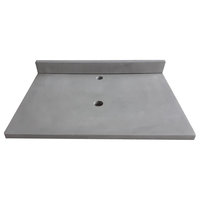 Eden Bath 31 x 22 Inch Concrete Counter Top with Backsplash in Light Gray