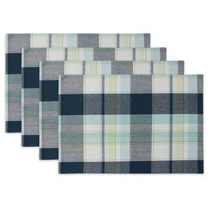 Homespun Plaid & Dinner Parties DII Cotton Placemat for Fall Christmas Family Gatherings Thanksgiving 4 Pack 13x19