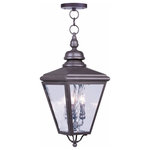 Livex Lighting - Livex Lighting 2035-07 Cambridge - 3 Light Outdoor Pendant Lantern in Cambridge - Cambridge 3 Light Ou Bronze Clear Water GUL: Suitable for damp locations Energy Star Qualified: n/a ADA Certified: n/a  *Number of Lights: 3-*Wattage:60w Candelabra Base bulb(s) *Bulb Included:No *Bulb Type:Candelabra Base *Finish Type:Bronze