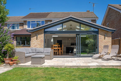 Photo of a medium sized contemporary back ground level terrace in Berkshire.