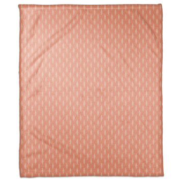 Indigo Leaf Coral 50x60 Throw Blanket