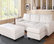 Lyssa Sectional Sofa Reversible Chaise and Ottoman, White