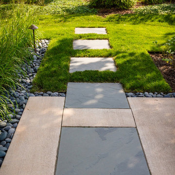 Mid-Century Vibe Concrete Patio - Bayside, WI