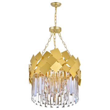 Panache 4 Light Down Chandelier With Medallion Gold Finish
