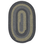 Colonial Mills - Colonial Mills Walden Braided Rug Charcoal/Yellow - 6' X 6' Round - This traditional braid gets a facelift with some on trend colors that give you comfort and style. Made of wool blend yarns for softness and durability they are a great rug for living rooms and kid rooms.