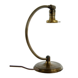 American Chase Art Deco Brass Table Lamp - Products