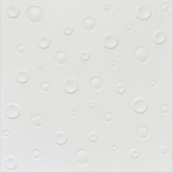 19.6"x19.6" Styrofoam Glue Up Ceiling Tiles R21 Ultra Pure White Behr Satin