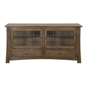 Mission Quarter Sawn Oak Tv Stand Craftsman Entertainment