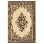 Unique Loom - Unique Loom Ivory Washington Reza 6'x9' Area Rug - The gorgeous colors and classic medallion motifs of the Reza Collection will make a rug from this collection the centerpiece of any home. The vintage look of this rug recalls ancient Persian designs and the distinction of those storied styles. Give your home a distinguished look with this Reza Collection rug.