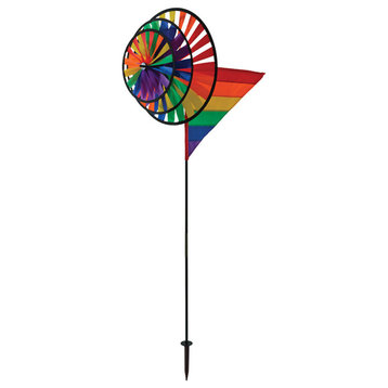 Rainbow Triple Wheel Spinner with Windsail