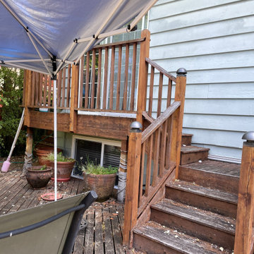 Pressure wash of the deck in seattle