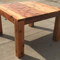 Rustic Square Cedar Farm Table