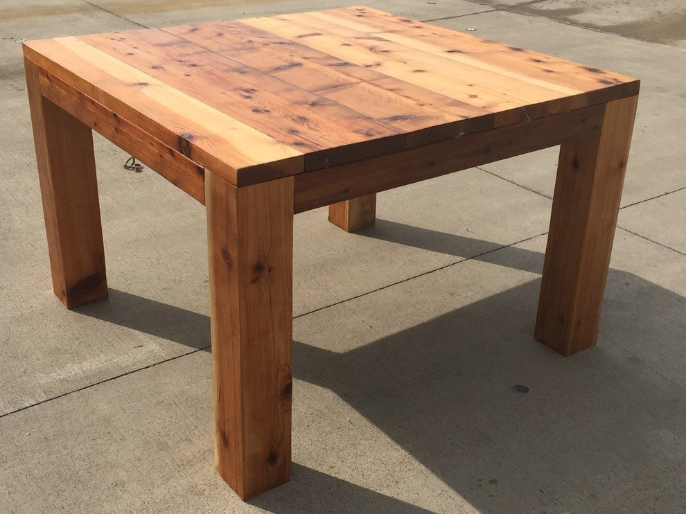 Rustic Square Cedar Farm Table