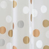 iDesign Gilly Dot PEVA Shower Curtain, 72"x72", Metallic