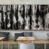 36" x 72" Black white minimal Large Modern abstract Painting MADE TO ORDER
