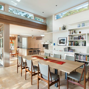 Trendy dining room photo in Boston